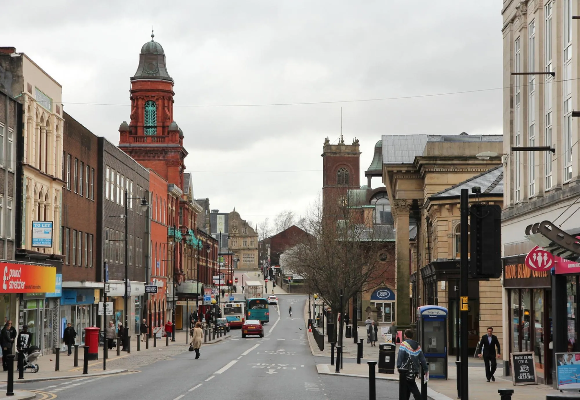 A street in Bolton town centre