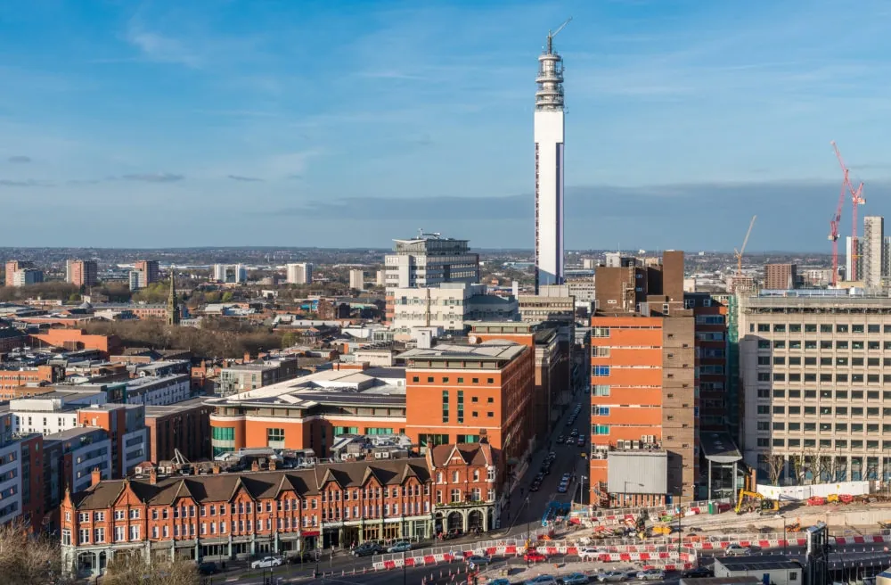 The Birmingham city skyline